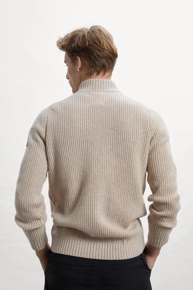 Men Brown Merto Knitted Jumper Ecoalf Knitwear