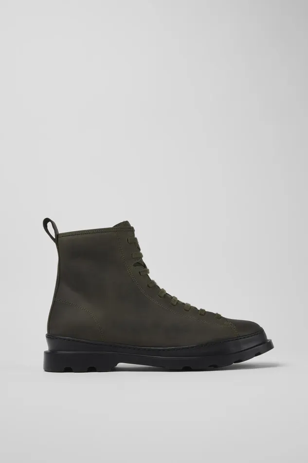 Men Brutus Green Medium Lace Boot Camper Ankle Boots Men Brutus Green Medium Lace Boot Camper Ankle Boots