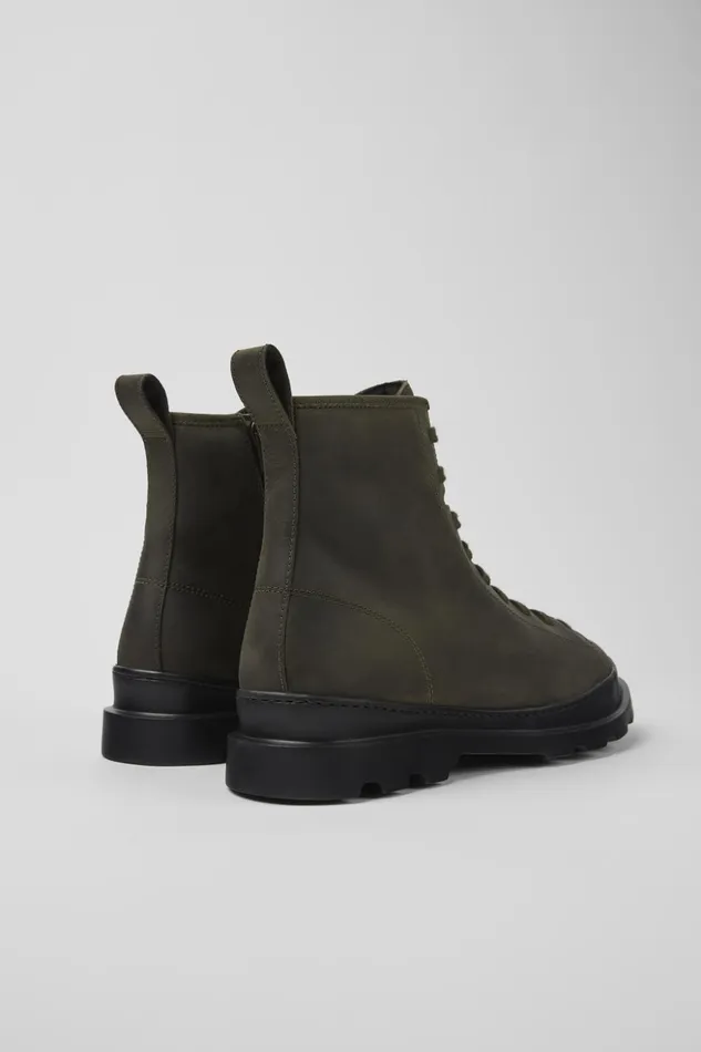 Men Brutus Green Medium Lace Boot Camper Ankle Boots Men Brutus Green Medium Lace Boot Camper Ankle Boots