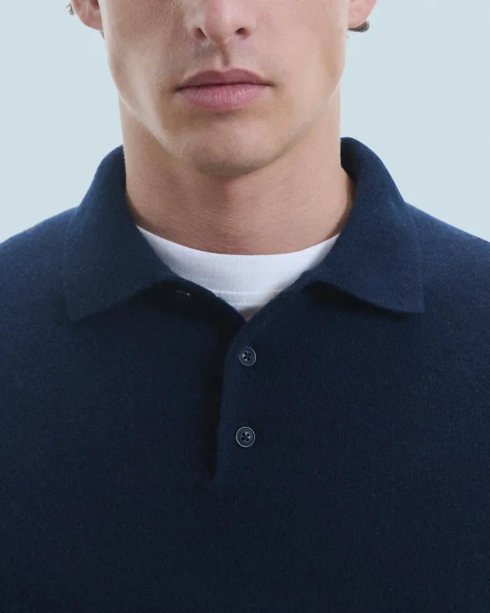 Men Cashmere Sweaters From Future Basic Polo Neck Sweater Dark Heather Gray