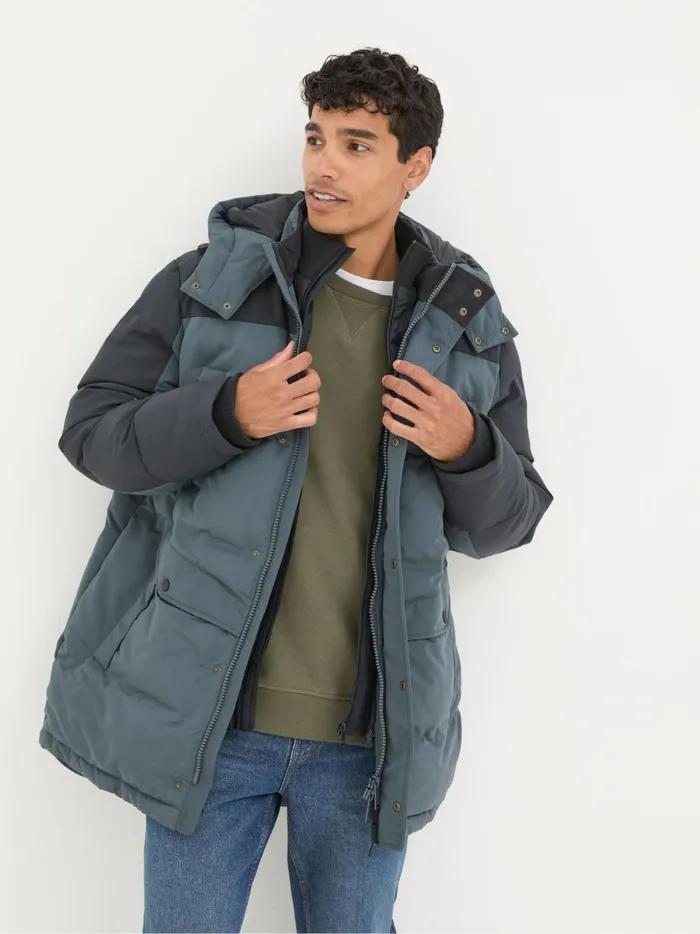 Men Coats and Jackets Fat Face Banff Dark Blue Ultimate Coat
