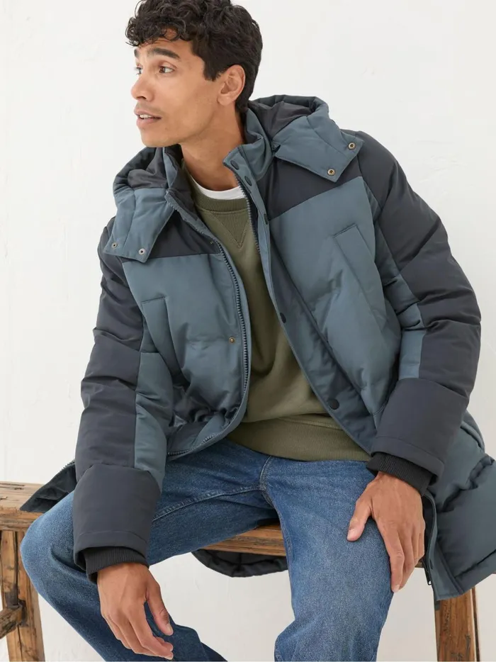 Men Coats and Jackets Fat Face Banff Dark Blue Ultimate Coat