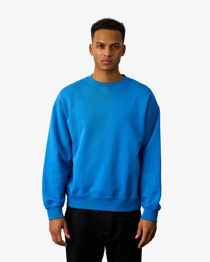 Men Crewneck Sweatshirts Colorful Standard Organic Oversized Crew Lava Grey
