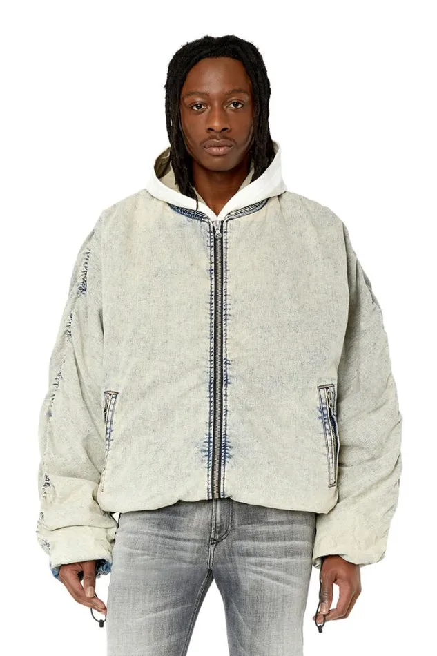 Men DBressy Light Blue Diesel Outerwear And Jackets Men DBressy Light Blue Diesel Outerwear And Jackets