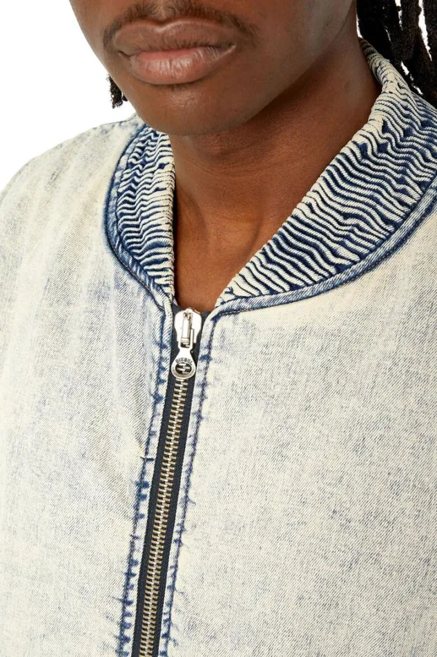 Men DBressy Light Blue Diesel Outerwear And Jackets Men DBressy Light Blue Diesel Outerwear And Jackets