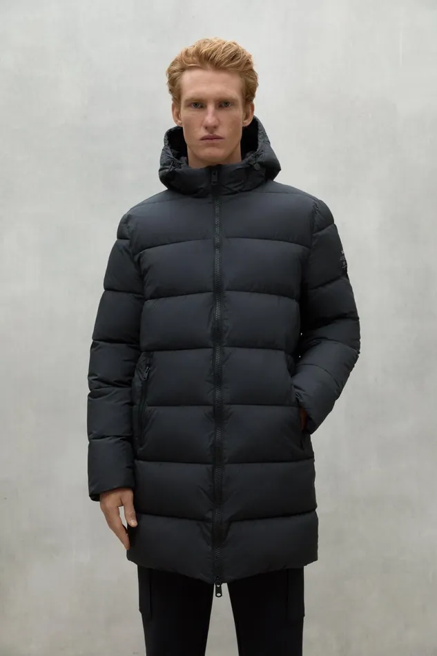 Men Dark Grey New Vintage Coat Ecoalf Coats And Jackets