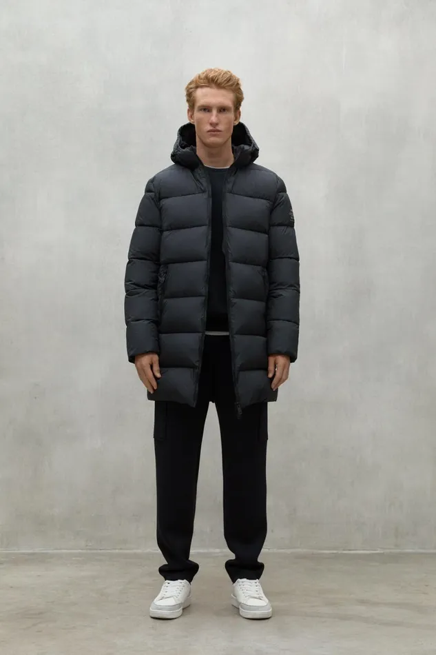 Men Dark Grey New Vintage Coat Ecoalf Coats And Jackets