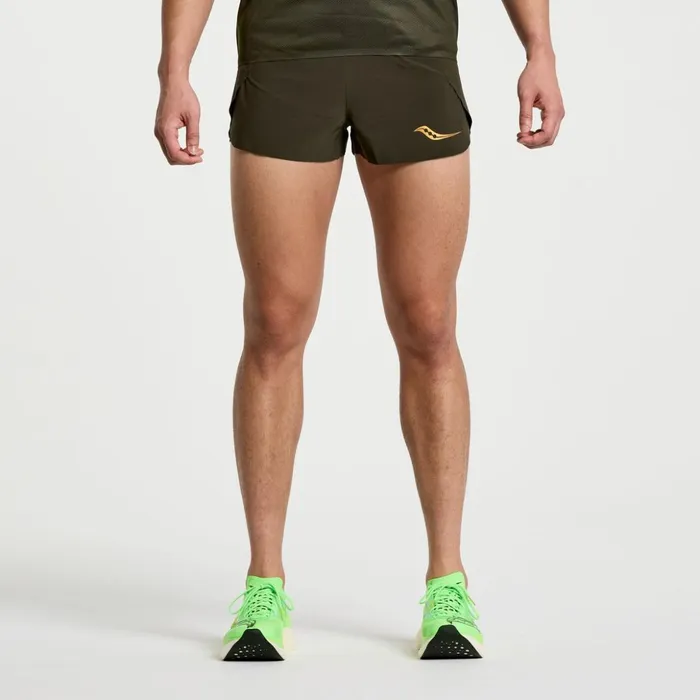 Men Elite Split Short Umbra Saucony Bottoms