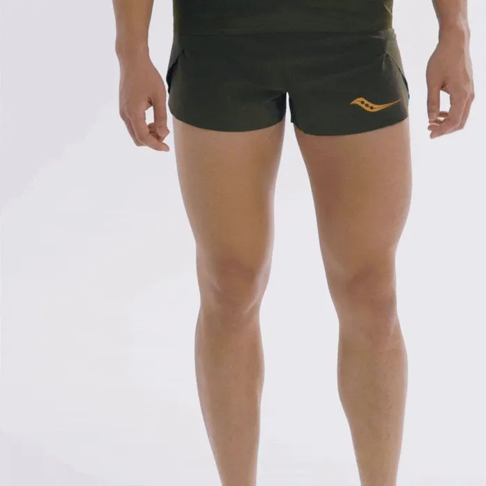 Men Elite Split Short Umbra Saucony Bottoms