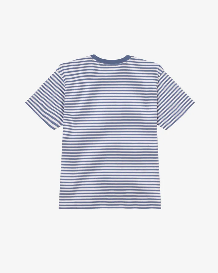 Men EST WORKS EYES STRIPE TSHIRT Coronet Blue Multi TOPS OBEY Clothing