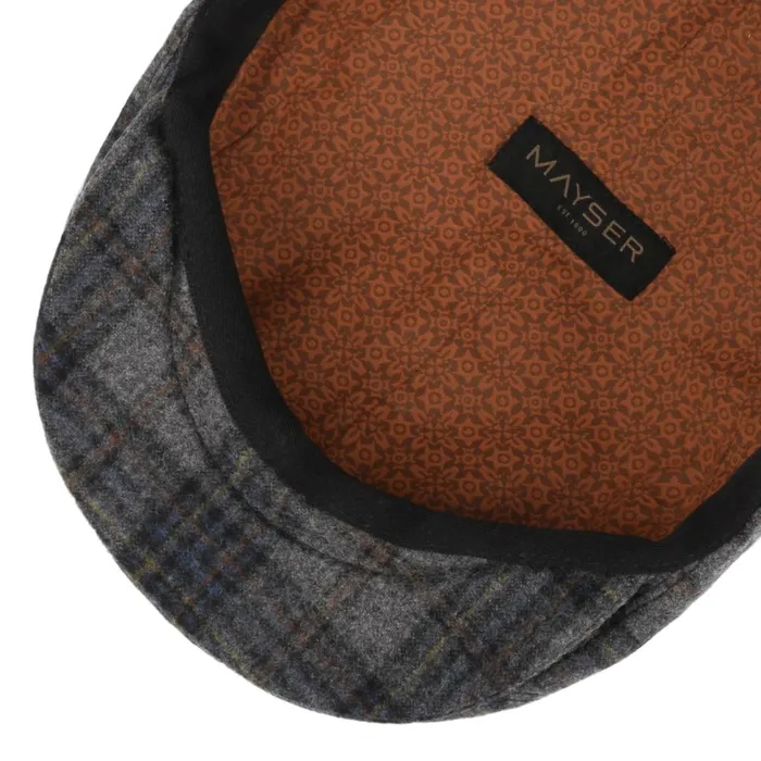 Men Flat Caps Mayser Lennart Shetland Check Flat Cap Grayblue Men Flat Caps Mayser Lennart Shetland Check Flat Cap Grayblue