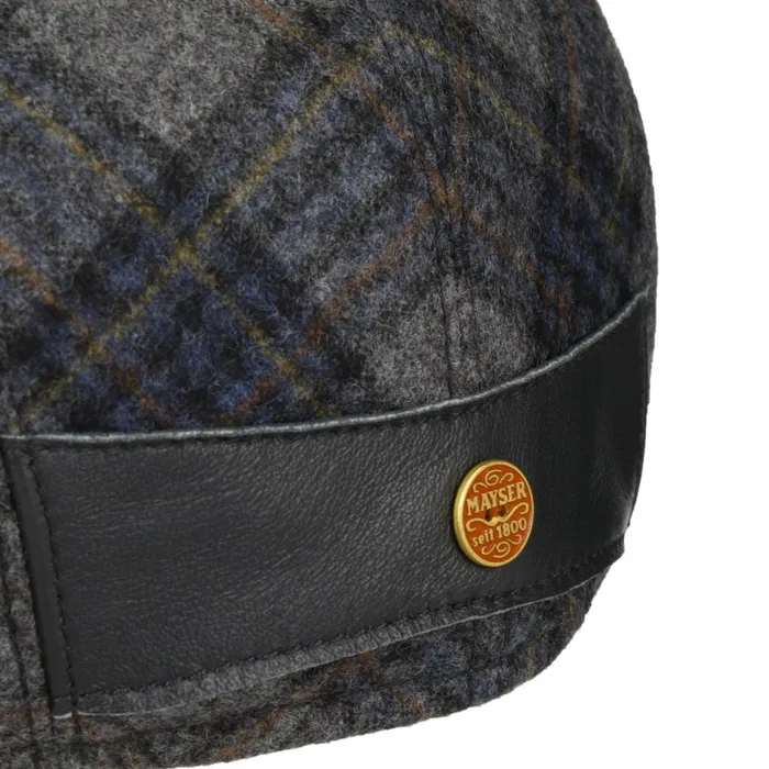 Men Flat Caps Mayser Lennart Shetland Check Flat Cap Grayblue Men Flat Caps Mayser Lennart Shetland Check Flat Cap Grayblue