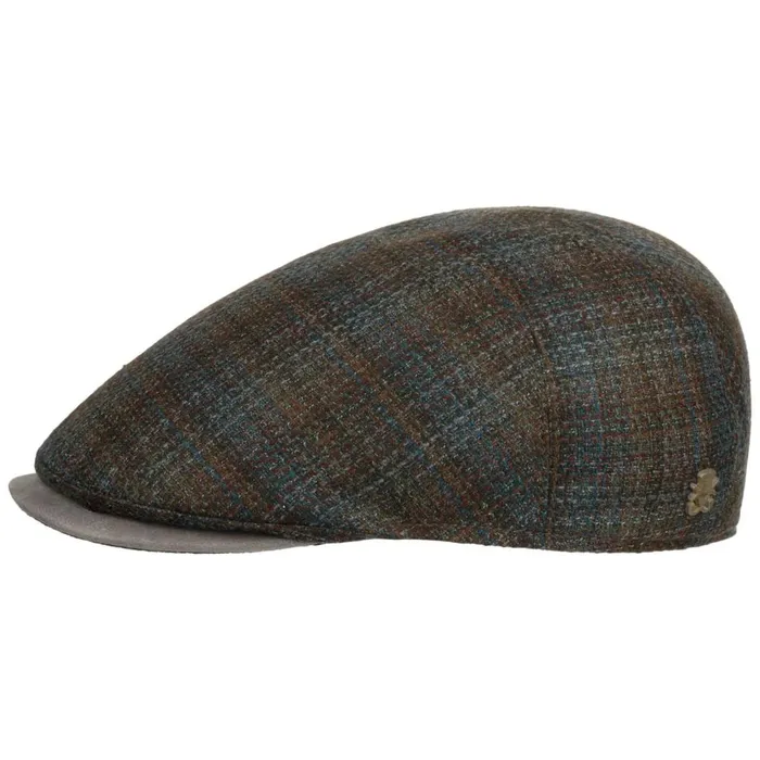 Men Flat Caps Mayser Marzio Check Zechbauer Flat Cap Blue