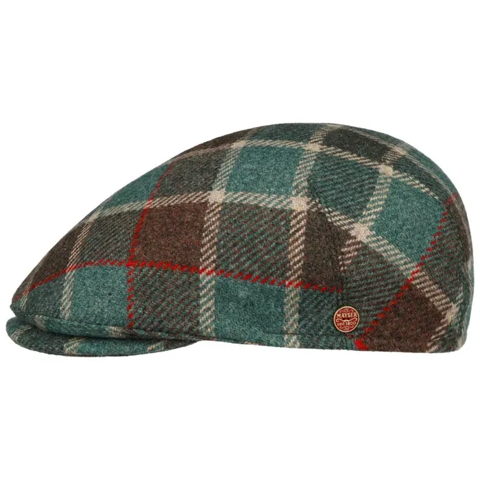 Men Flat Caps Mayser Sidney Big Color Check Flat Cap Blue Men Flat Caps Mayser Sidney Big Color Check Flat Cap Blue