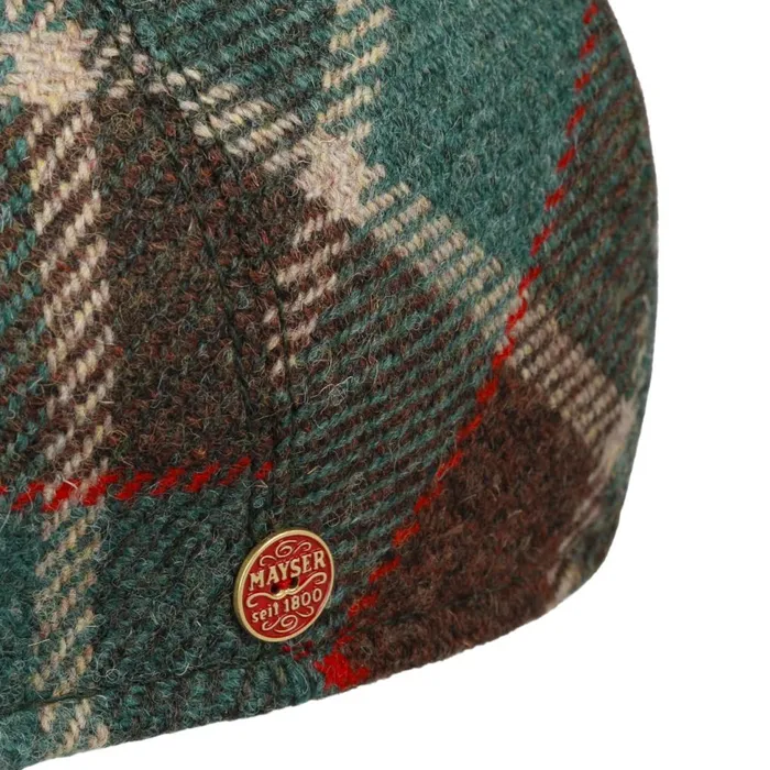 Men Flat Caps Mayser Sidney Big Color Check Flat Cap Blue Men Flat Caps Mayser Sidney Big Color Check Flat Cap Blue