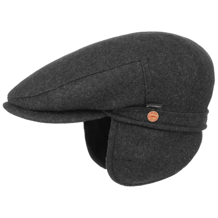 Men Flat Caps Mayser Sympatex Earflap Sports Cap Gray Men Flat Caps Mayser Sympatex Earflap Sports Cap Gray