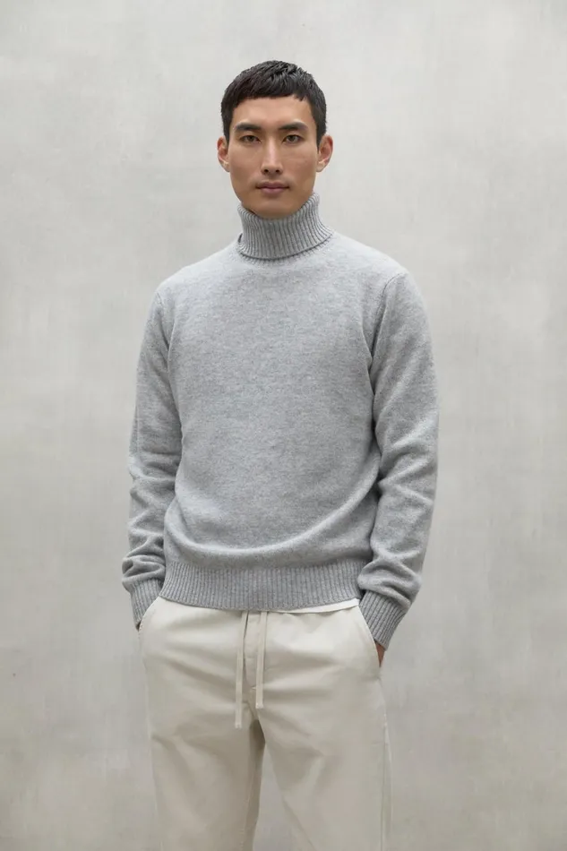 Men Grey Brun Sweater Ecoalf Knitwear