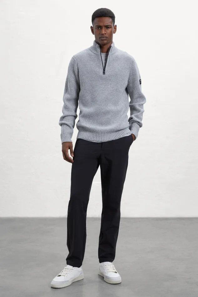 Men Grey Merto Knitted Jumper Ecoalf Knitwear