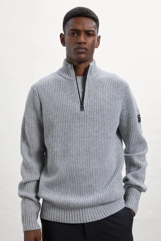 Men Grey Merto Knitted Jumper Ecoalf Knitwear