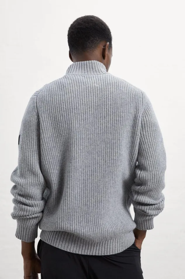 Men Grey Merto Knitted Jumper Ecoalf Knitwear