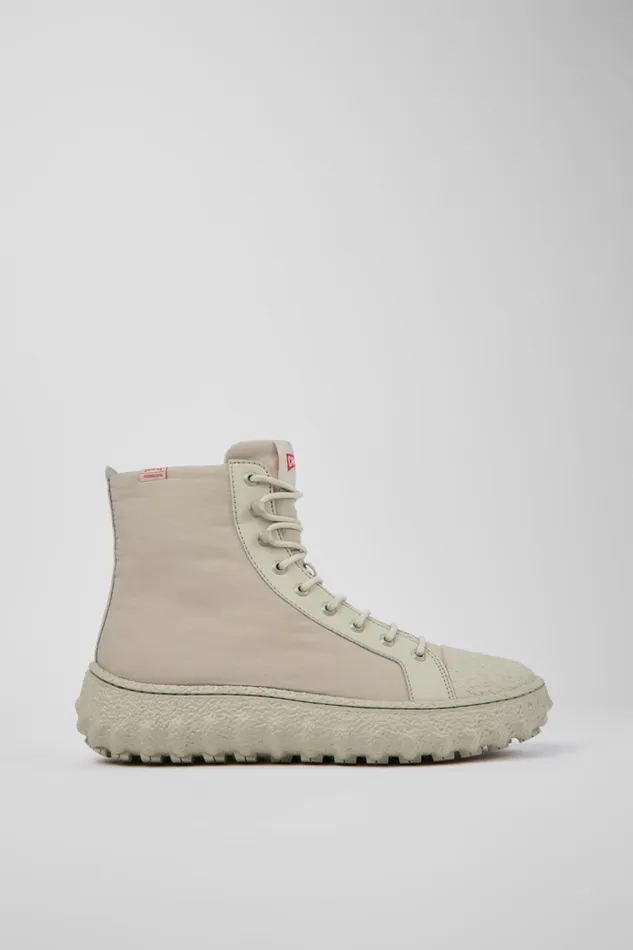 Men Ground PrimaLoft MICHELIN Light Gray Textile And Leather Ankle Boots Camper Ankle Boots Men Ground PrimaLoft MICHELIN Light Gray Textile And Leather Ankle Boots Camper Ankle Boots