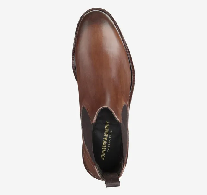 Men Hartley Chelsea Boot Brown Italian Calfskin JohnstonandMurphy Boots Men Hartley Chelsea Boot Brown Italian Calfskin JohnstonandMurphy Boots