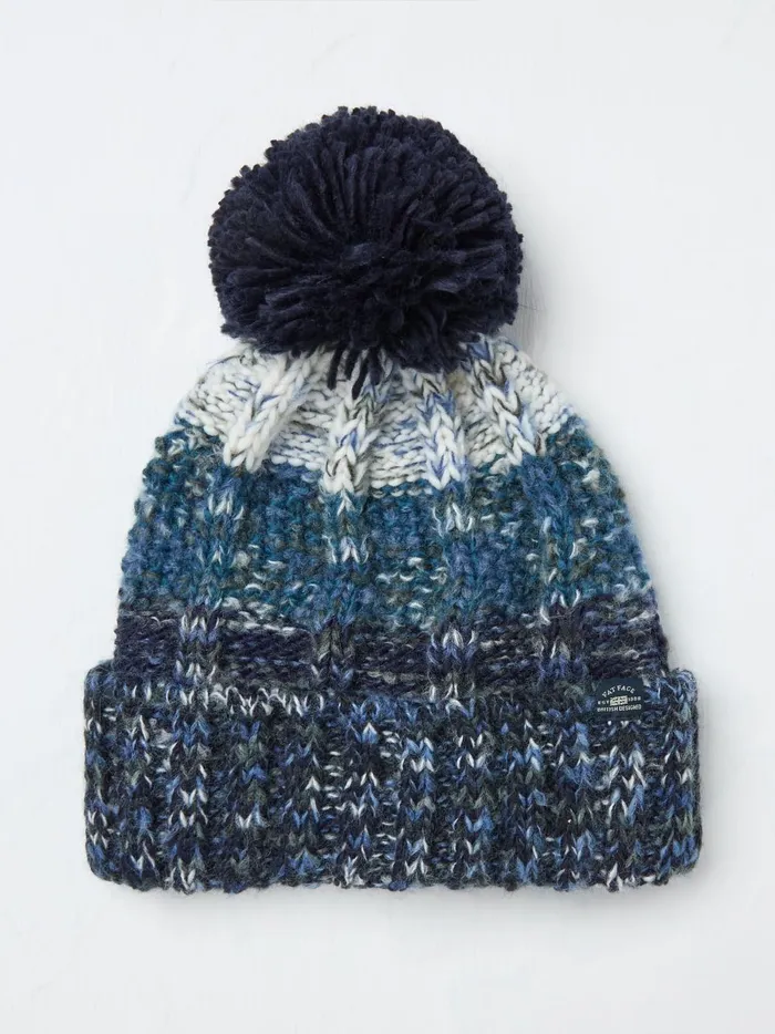 Men Hats Fat Face Navy Truro Bobble Hat