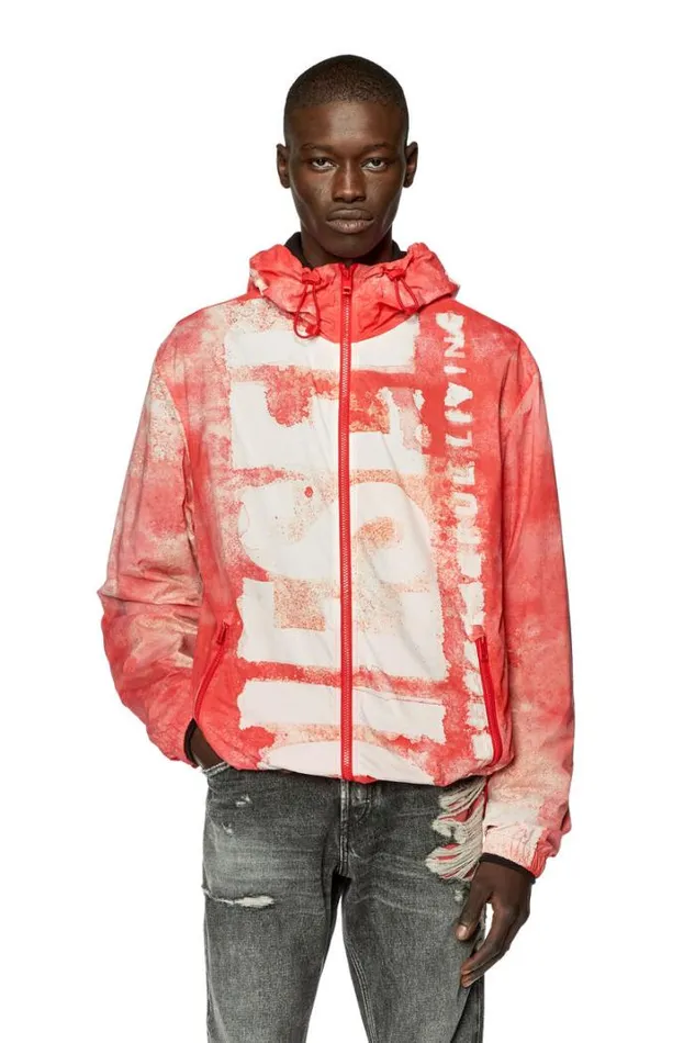 Men JWarrettLogoLogo Redwhite Diesel Outerwear And Jackets Men JWarrettLogoLogo Redwhite Diesel Outerwear And Jackets