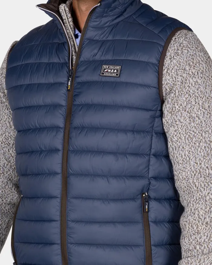 Men Jackets NZA New Zealand Auckland Blue Quilted Body Warmer 8211 Tin Blue Men Jackets NZA New Zealand Auckland Blue Quilted Body Warmer 8211 Tin Blue
