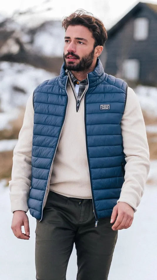 Men Jackets NZA New Zealand Auckland Blue Quilted Body Warmer 8211 Tin Blue Men Jackets NZA New Zealand Auckland Blue Quilted Body Warmer 8211 Tin Blue