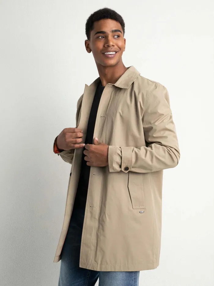 Men Jackets Petrol Industries Trench Coat Wild Dessert