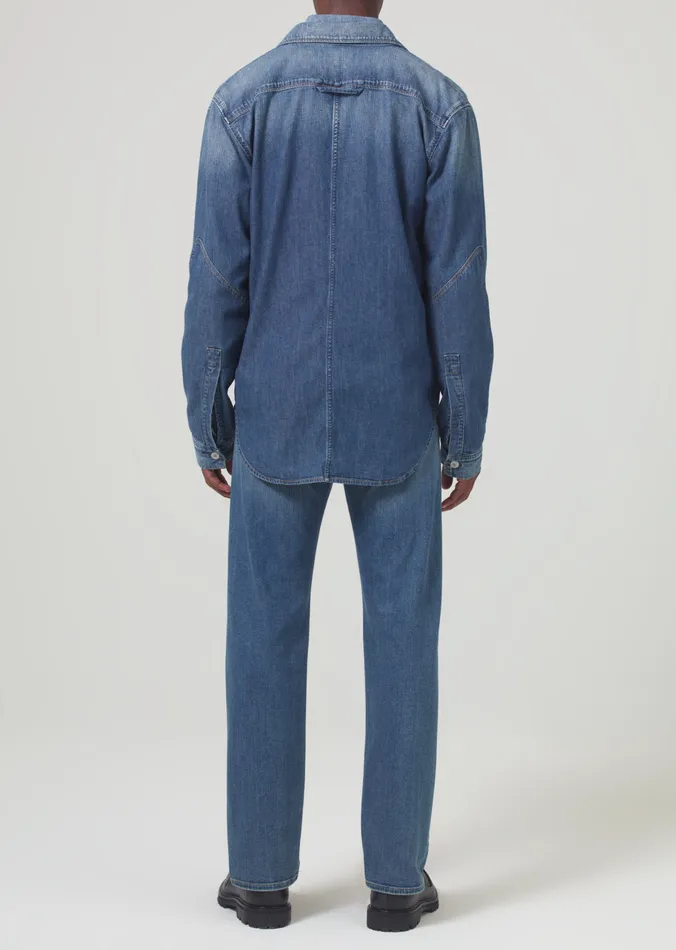 Men Jeans Citizens Of Humanity Elijah Relaxed Straight Stretch Selvedge In Thames