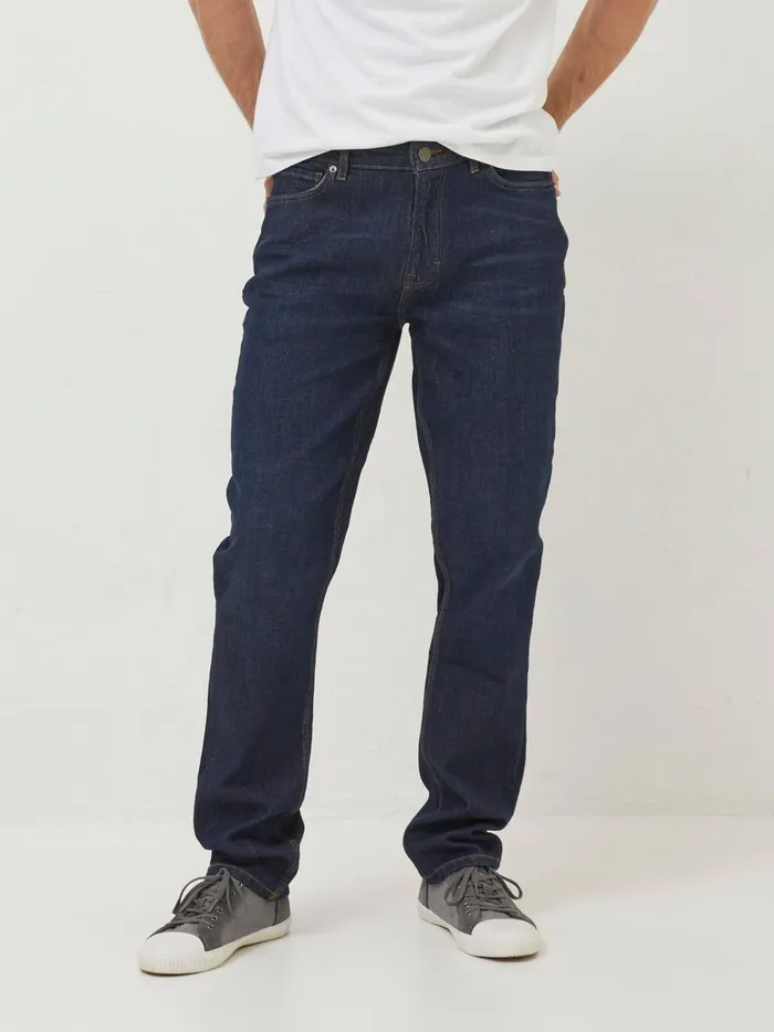 Men Jeans Fat Face Blue Slim Vintage Wash Jeans