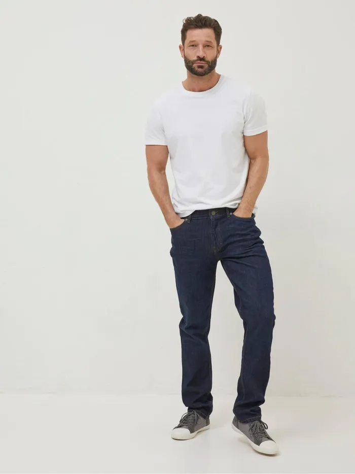 Men Jeans Fat Face Blue Slim Vintage Wash Jeans