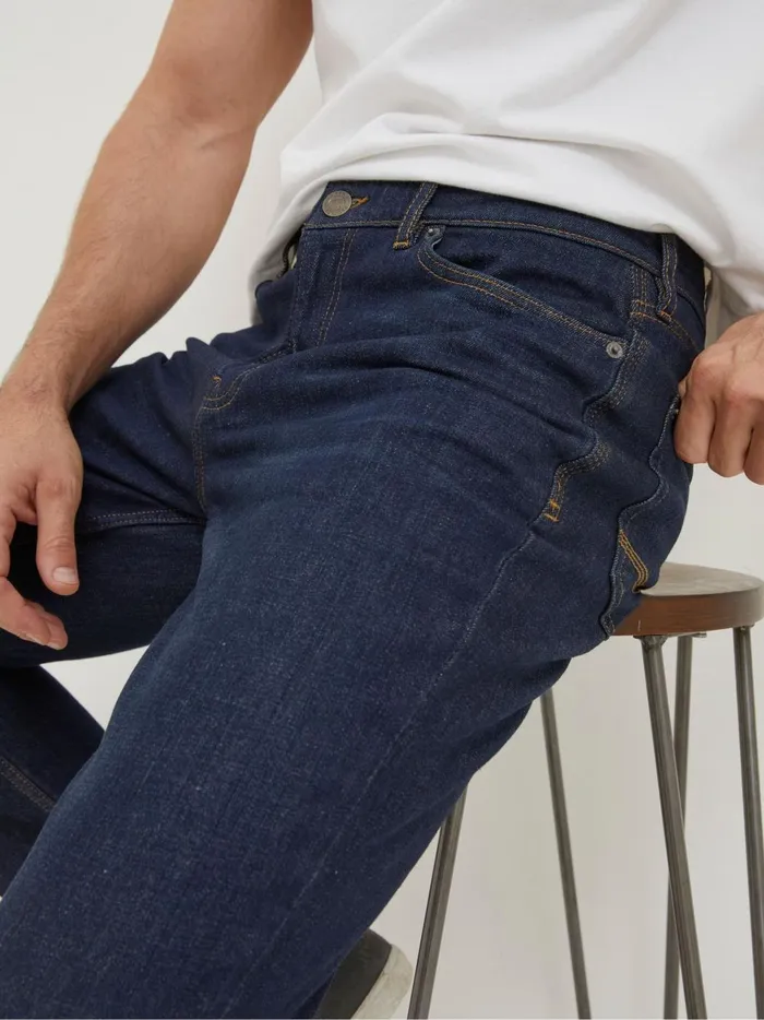 Men Jeans Fat Face Blue Slim Vintage Wash Jeans
