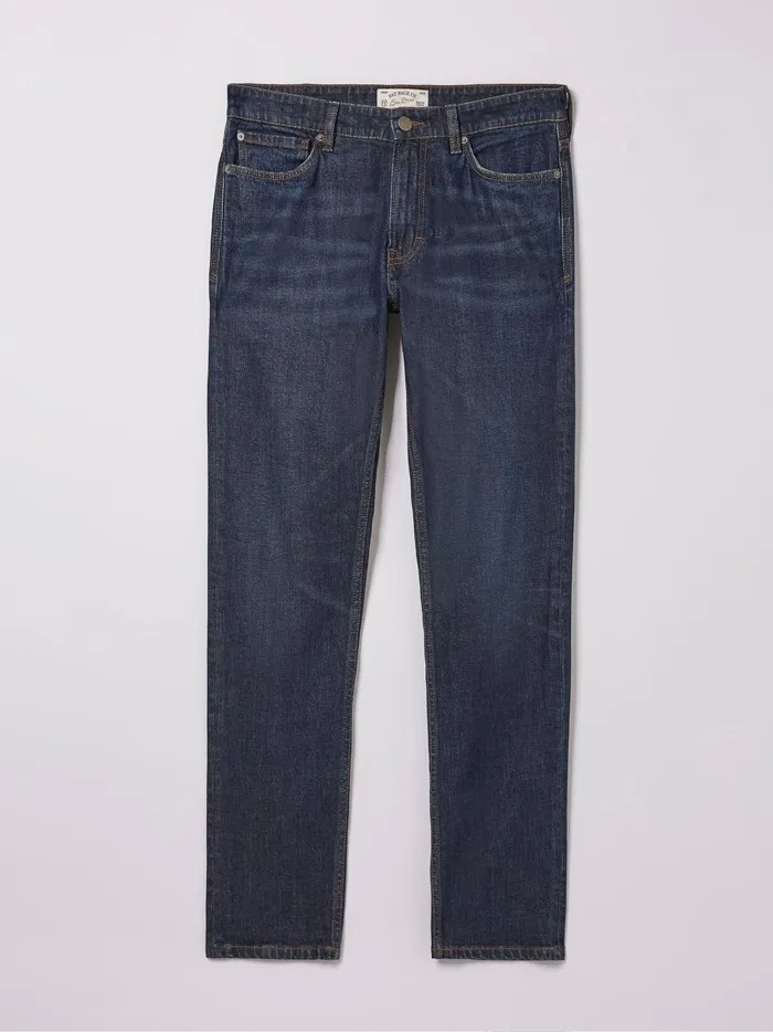 Men Jeans Fat Face Blue Slim Vintage Wash Jeans