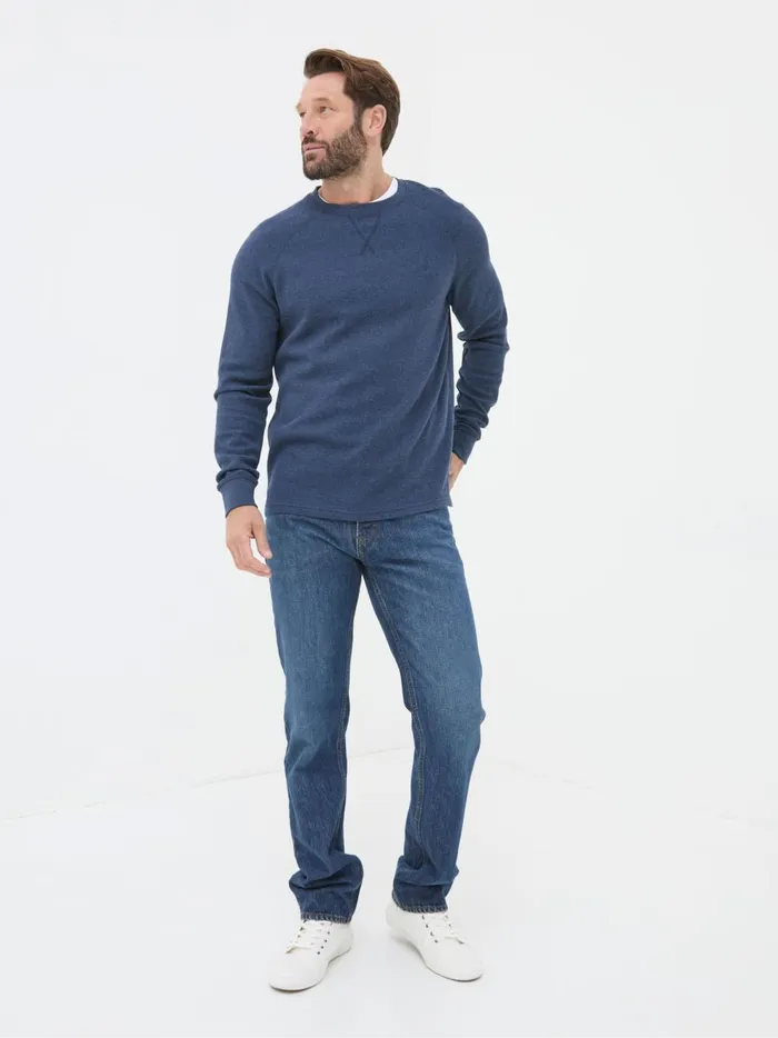 Men Jeans Fat Face Blue Wash Straight Fit Jeans
