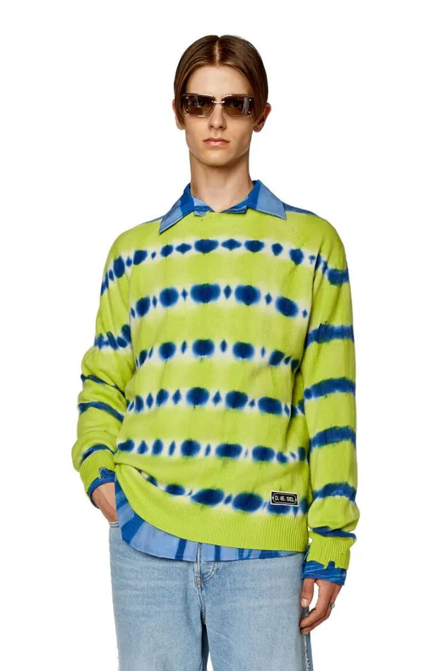 Men KRo Bluegreen Diesel Knitwear Men KRo Bluegreen Diesel Knitwear