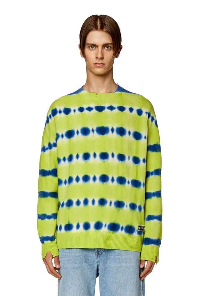 Men KRo Bluegreen Diesel Knitwear Men KRo Bluegreen Diesel Knitwear