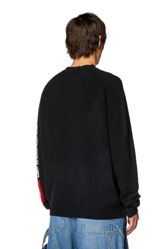 Men KSaria Black Diesel Knitwear Men KSaria Black Diesel Knitwear