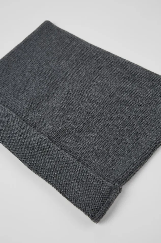 Men Knit Hat Gray Melange Knit Hat One Size Camper Knit Men Knit Hat Gray Melange Knit Hat One Size Camper Knit