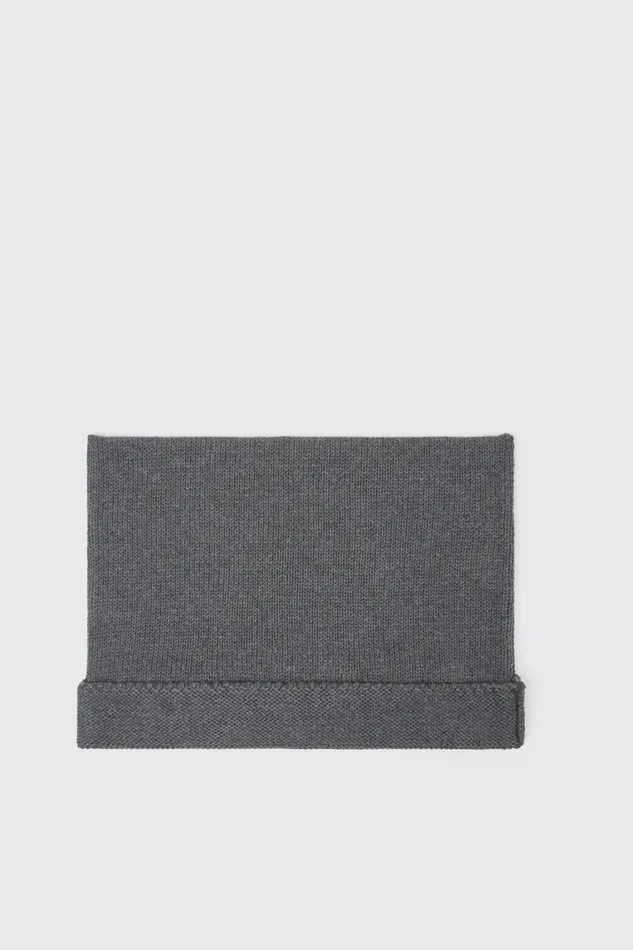 Men Knit Hat Gray Melange Knit Hat One Size Camper Knit Men Knit Hat Gray Melange Knit Hat One Size Camper Knit