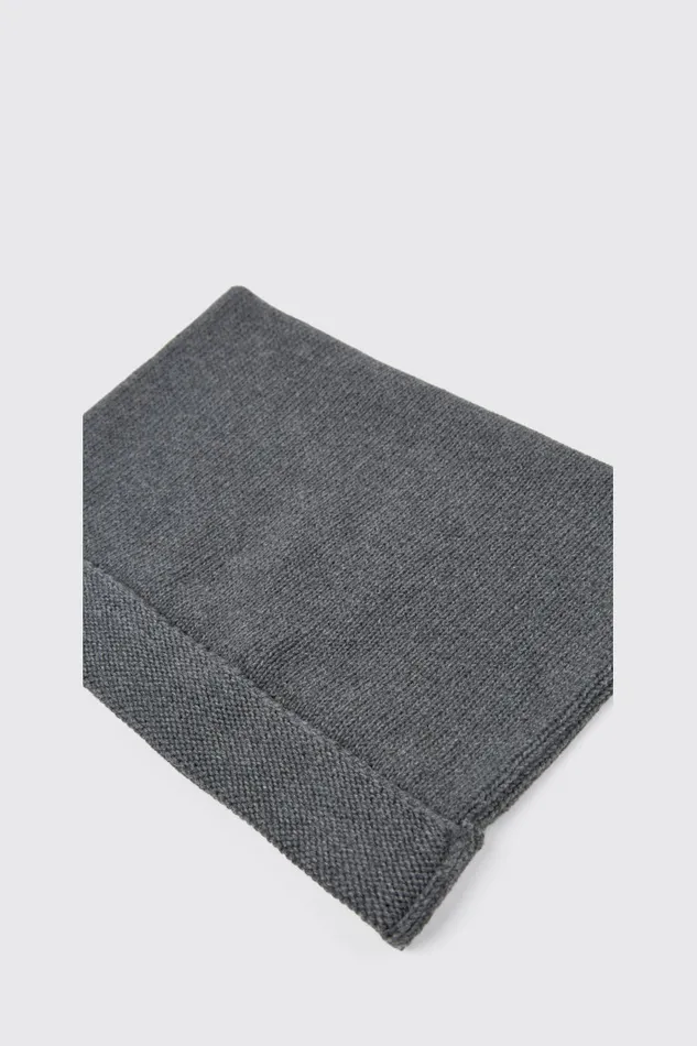 Men Knit Hat Gray Melange Knit Hat One Size Camper Knit Men Knit Hat Gray Melange Knit Hat One Size Camper Knit
