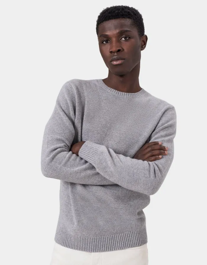 Men Knit Sweaters Colorful Standard Classic Merino Wool Crew Sahara Camel