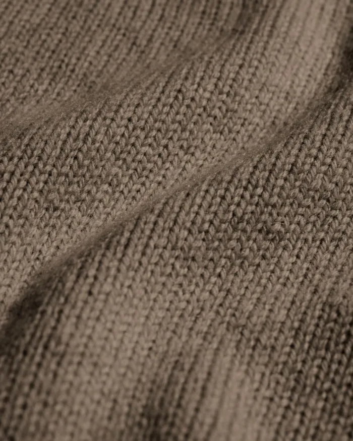 Men Knit Sweaters Colorful Standard Oversized Merino Wool Crew Warm Taupe