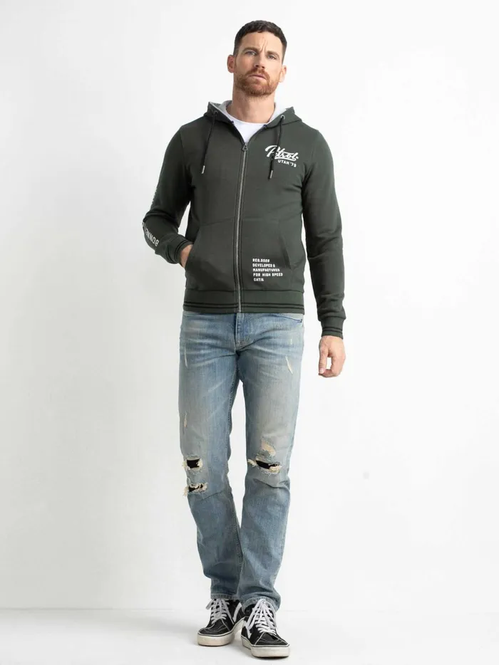 Men Knits and Sweats Petrol Industries Zipped Hoodie Forest Night