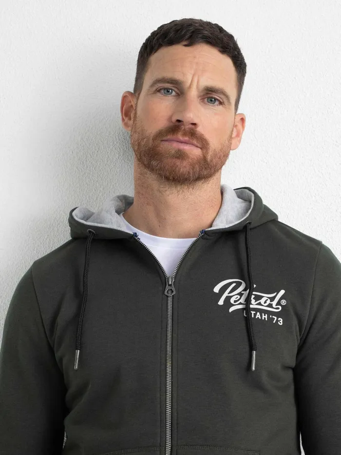 Men Knits and Sweats Petrol Industries Zipped Hoodie Forest Night