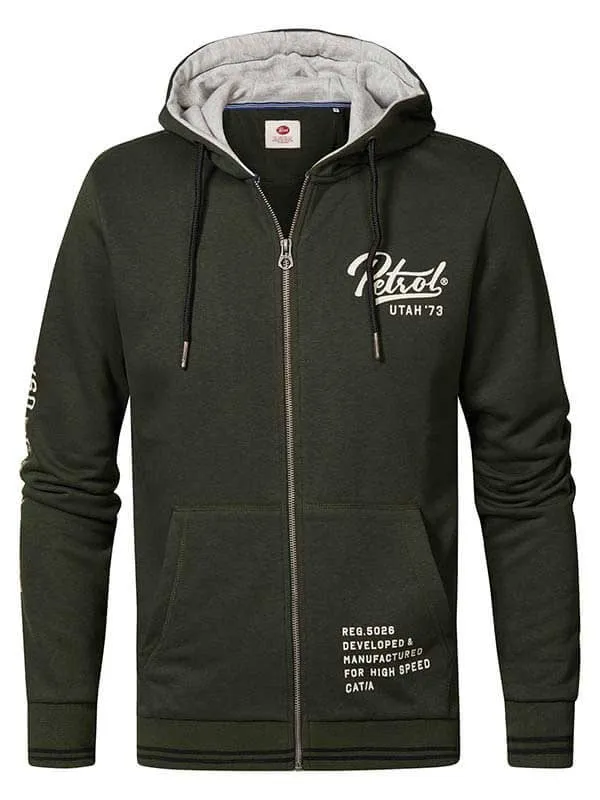 Men Knits and Sweats Petrol Industries Zipped Hoodie Forest Night