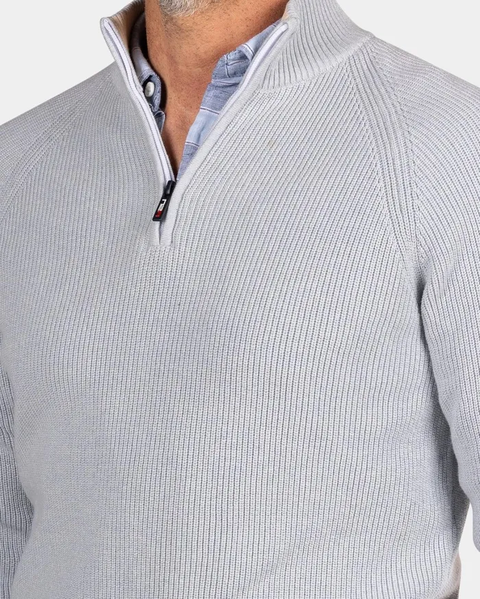 Men Knitwear NZA New Zealand Auckland Light Blue Knitted Half Zip Pullover 8211 Phantom Blue Men Knitwear NZA New Zealand Auckland Light Blue Knitted Half Zip Pullover 8211 Phantom Blue