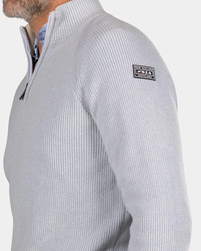 Men Knitwear NZA New Zealand Auckland Light Blue Knitted Half Zip Pullover 8211 Phantom Blue Men Knitwear NZA New Zealand Auckland Light Blue Knitted Half Zip Pullover 8211 Phantom Blue